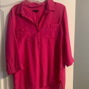 Women's Pink Button-Up Top